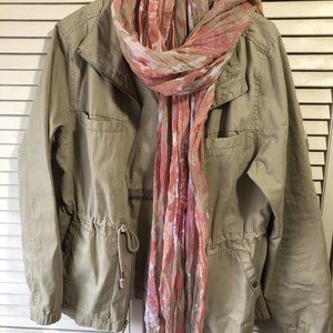 2 GAP Twill jackets with Matching Scarf, Size Large